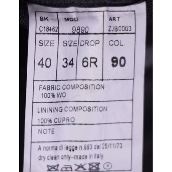 Jos A Bank Signature Platinum Italy Made Micro Check 2 button Wool Jacket 40r - Picture 12 of 13